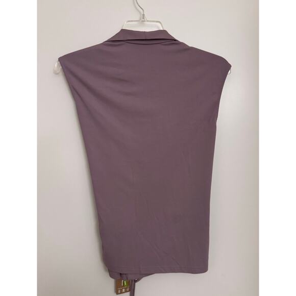 OGL Ponte-De-Roma Surplice Sleeveless Top – Size Large – Taro Purple NWT - Picture 5 of 9